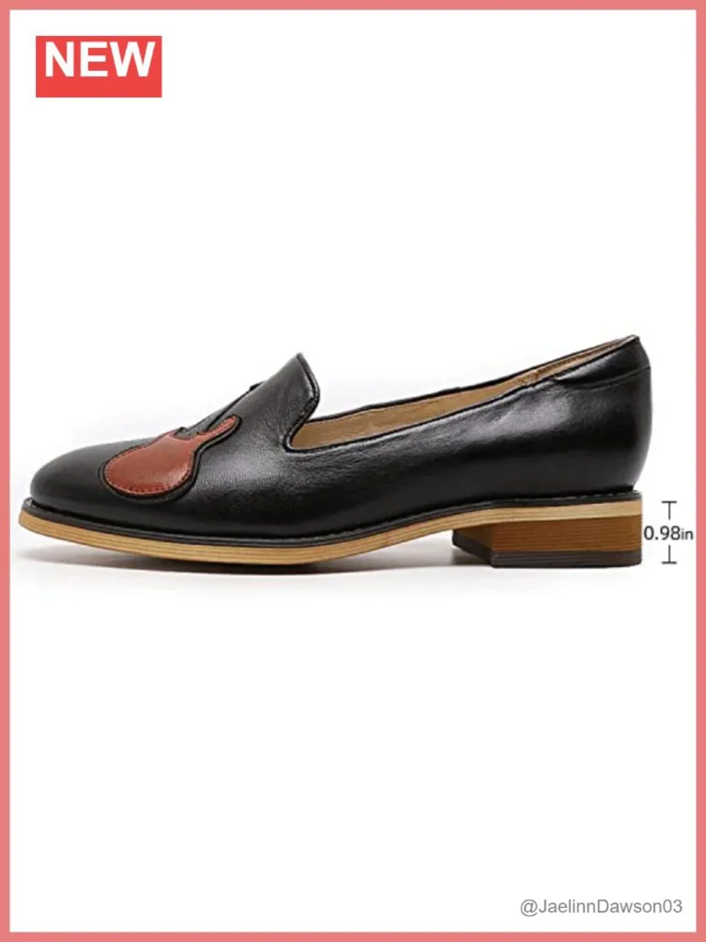 Mona Flying Women's Leather Penny Loafers Slip On Flats Office Work Shoes